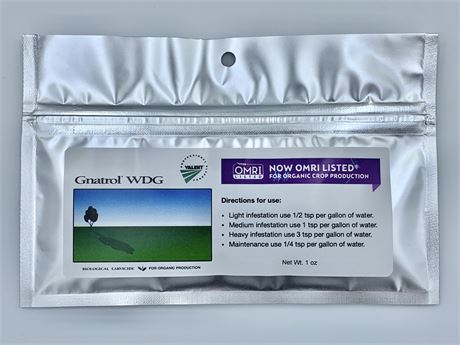Gnatrol WDG Biological Larvicide by Valent - 1 oz packet - 100% Organic